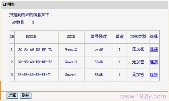 FW300RM连接到被桥接的无线信号
