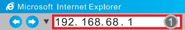 在浏览器中输入:192.168.68.1