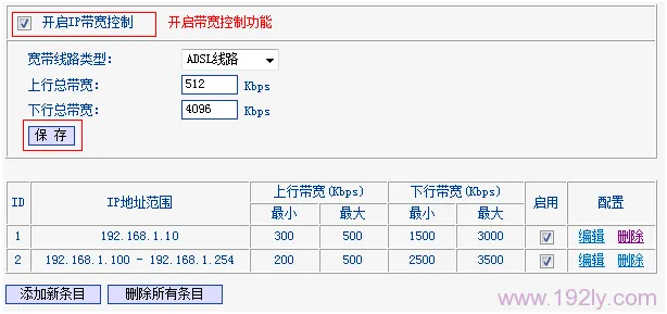 TL-WR845N路由器上开启IP宽带控制功能 TL-WR845N路由器上开启IP宽带控制功能