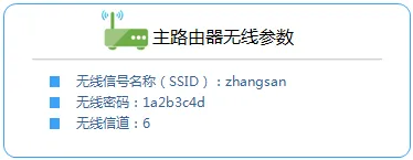 记录主路由器的无线参数
