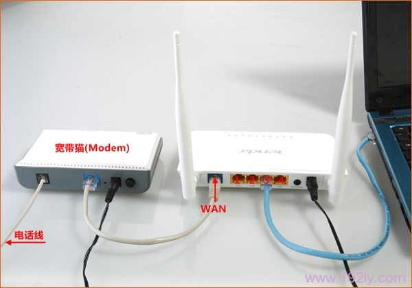 电话线接入时,腾达W369R路由器的安装